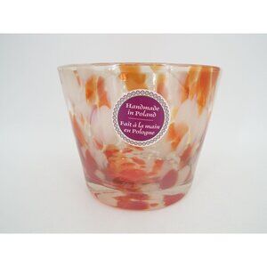 Art Glass Bowl Vase Confetti Millefiori Pattern Handmade in Poland